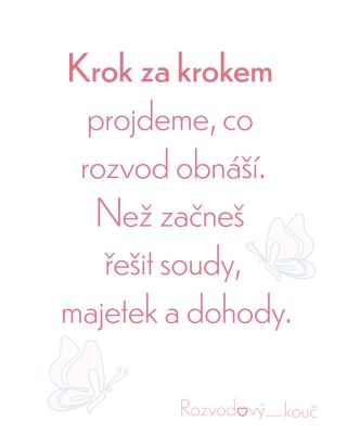 ROZVOD KROK ZA KROKEM Rozvod není jediné velké rozhodnutí – je to řada menších kroků, které na sebe navazují. A čím lépe...